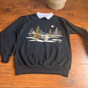 ✨Morning Sun Glittering Winter Vintage Sweatshirt ✨